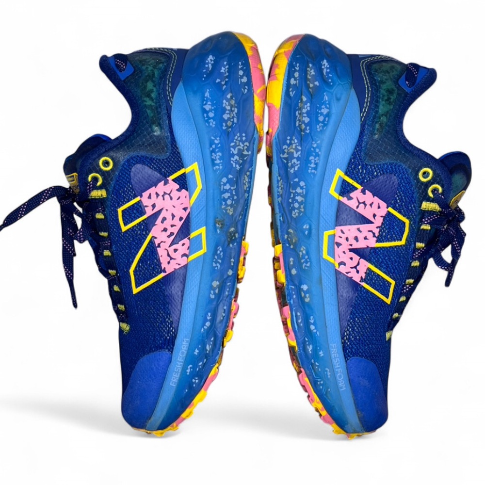 New Balance Fresh Foam X More Trail v2 Vibram Sole Blue Vibrant Pink Size 7.5 - Picture 4 of 15